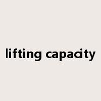 lifting capacity是什么意思