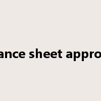 Balance sheet approach是什么意思