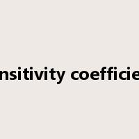 sensitivity coefficient是什么意思