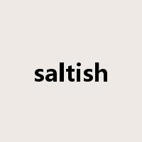 saltish是什么意思