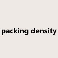 packing density是什么意思