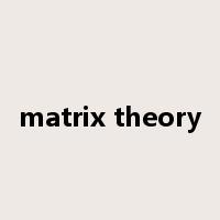matrix theory是什么意思