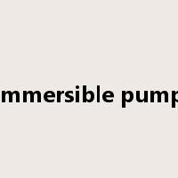 immersible pump是什么意思