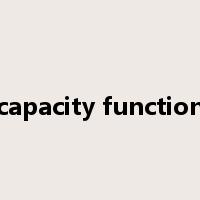 capacity function是什么意思