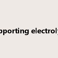 supporting electrolyte是什么意思