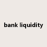 bank liquidity是什么意思