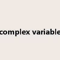 complex variable是什么意思