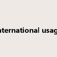 international usage是什么意思