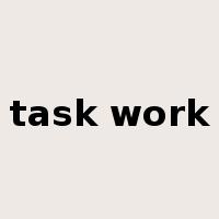 task work是什么意思