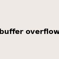 buffer overflow是什么意思