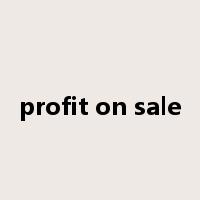 profit on sale是什么意思