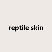 reptile skin是什么意思
