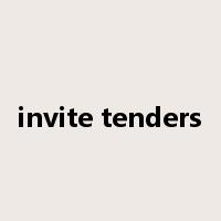 invite tenders是什么意思