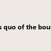 status quo of the boundary是什么意思