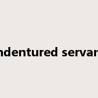 indentured servant是什么意思