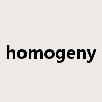 homogeny是什么意思