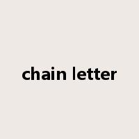 chain letter是什么意思