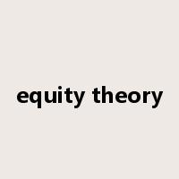 equity theory是什么意思