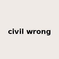 civil wrong是什么意思