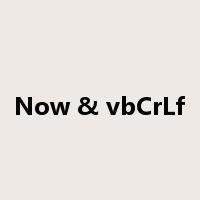 Now & vbCrLf是什么意思