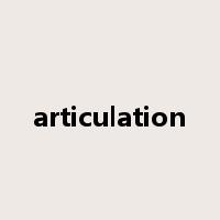 articulation是什么意思