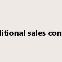 conditional sales contract是什么意思