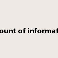 amount of information是什么意思
