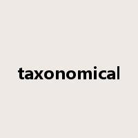taxonomical是什么意思