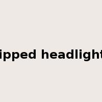 dipped headlights是什么意思