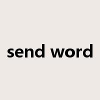 send word是什么意思