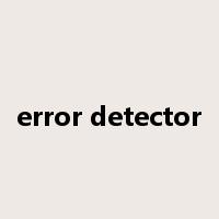 error detector是什么意思