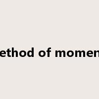 method of moments是什么意思