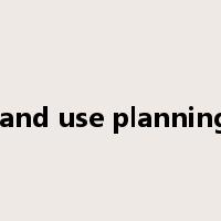 land use planning是什么意思