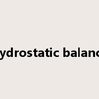 hydrostatic balance是什么意思