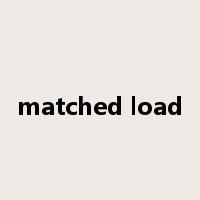 matched load是什么意思