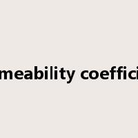 permeability coefficient是什么意思