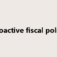 proactive fiscal policy是什么意思