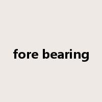 fore bearing是什么意思