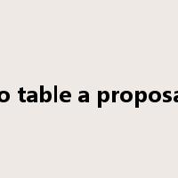 to table a proposal是什么意思
