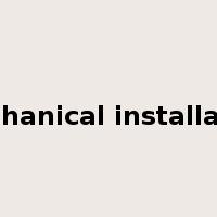 mechanical installation是什么意思