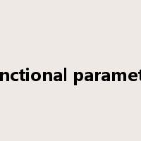 functional parameter是什么意思