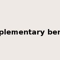 supplementary benefit是什么意思