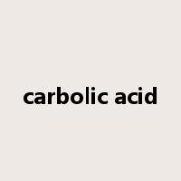 carbolic acid是什么意思