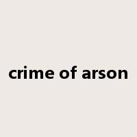 crime of arson是什么意思