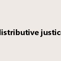 distributive justice是什么意思