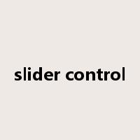 slider control是什么意思