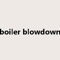 boiler blowdown是什么意思