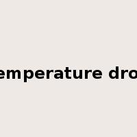 temperature drop是什么意思