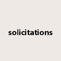 solicitations是什么意思