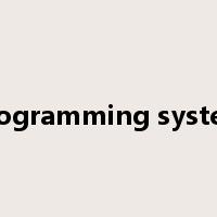 programming system是什么意思